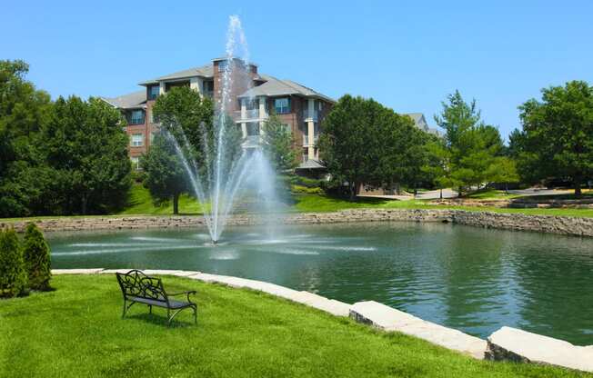 Lake With Fountain at Claremont, Overland Park