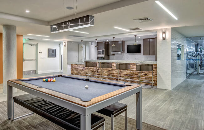 Event room with kitchen  at Esprit Apartments, Marina del Rey