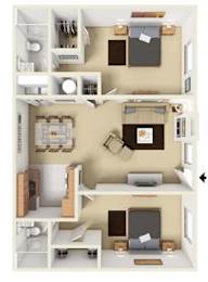 2 beds, 2 baths, 927 sqft, $1,328