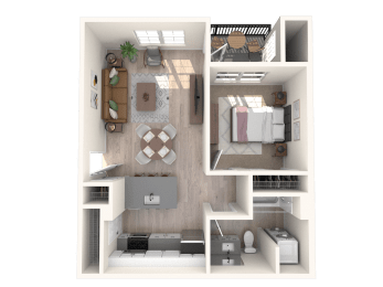 1 bed, 1 bath, 696 sqft, $1,759
