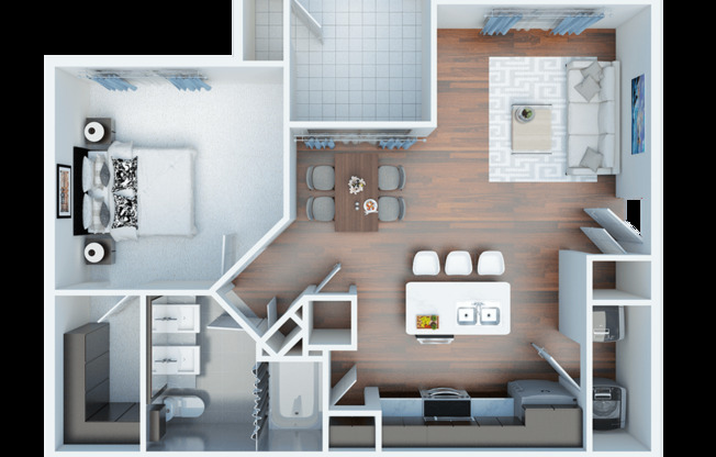 1 bed, 1 bath, 800 sqft, $1,259