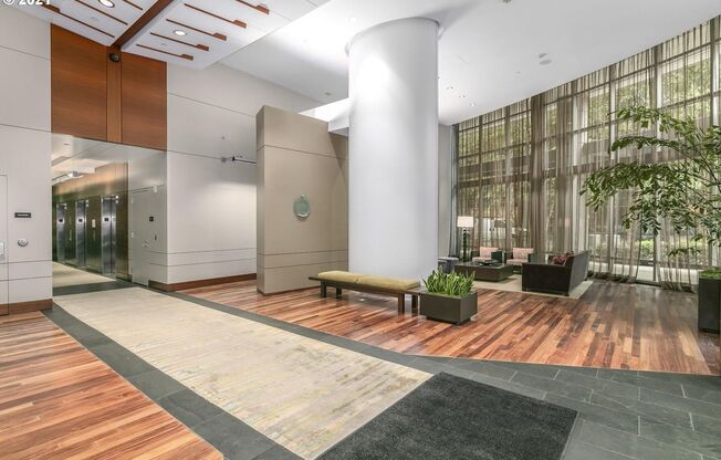 All Inclusive Fully Furnished Corner Studio Unit on SW Waterfront Steps to OHSU!