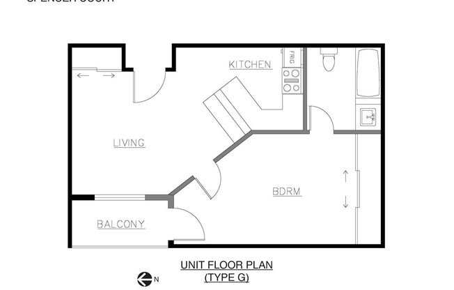1 bed, 1 bath, 633 sqft, $1,495, Unit 208