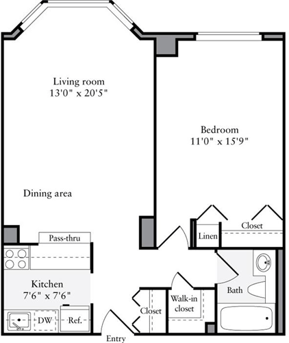 1 bed, 1 bath, 674 sqft, $4,796, Unit 04R