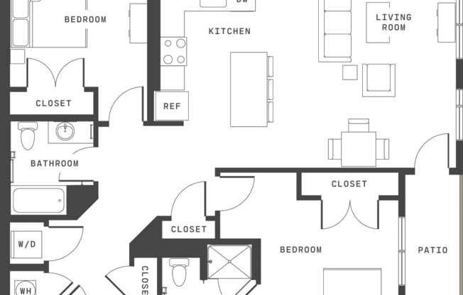 2 beds, 2 baths, 1,176 sqft, $3,425, Unit 4123