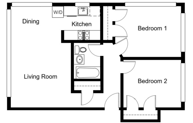 2 beds, 1 bath, 812 sqft, $3,050, Unit 101