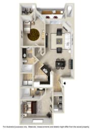 2 beds, 2 baths, 1,215 sqft, $2,009