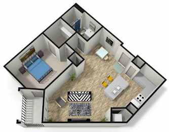 1 bed, 1 bath, 839 sqft, $1,678