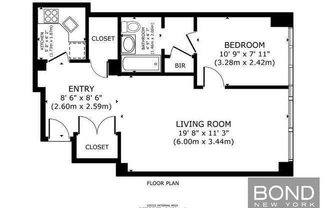 1 bed, 1 bath, $3,350, Unit 3A