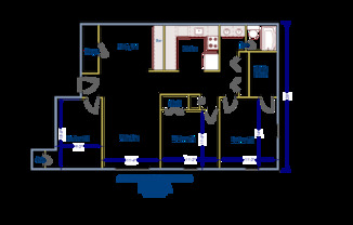 3 beds, 1 bath, 1,125 sqft, $800, Unit CC-735-5B