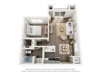 1 bed, 1 bath, 708 sqft, $1,408