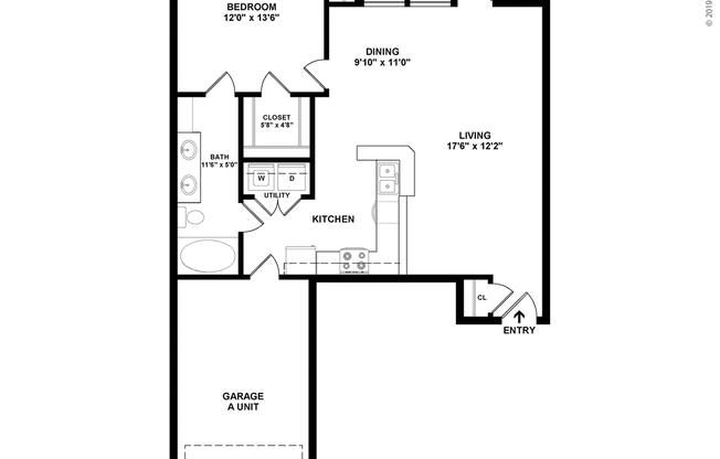 1 bed, 1 bath, 1,024 sqft, $1,345