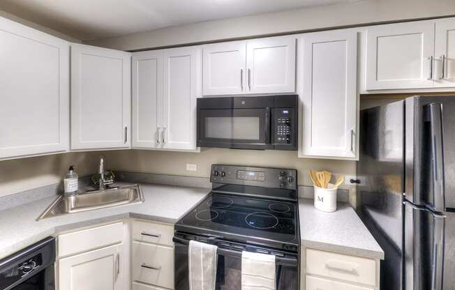Efficient Appliances In Kitchen, at Eagle Creek Apartments, Illinois