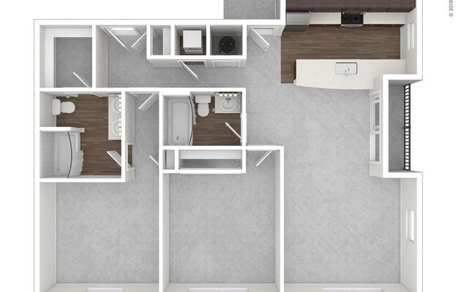 2 beds, 2 baths, 1,084 sqft, $1,725