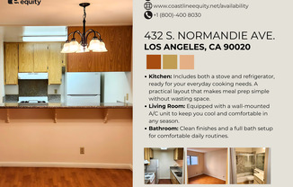 Secured 1 Bed/1 Bath With 1 Covered Parking in Koreatown Available Now!