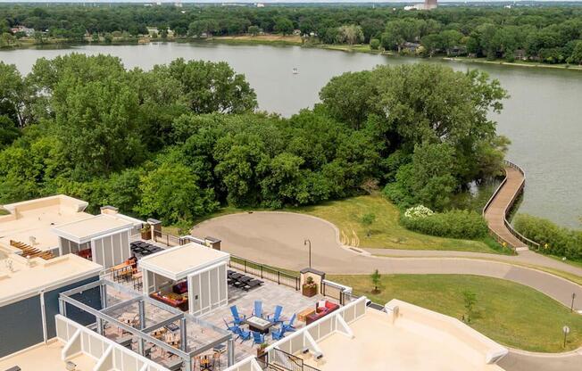 Rooftop overlooking Lake