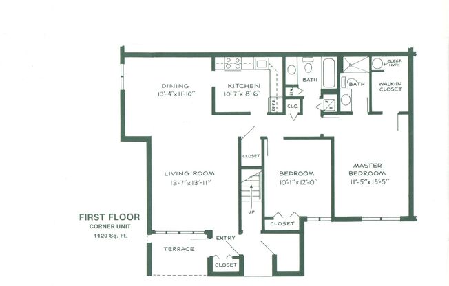 2 beds, 2 baths, 1,120 sqft, $2,410, Unit 344