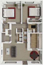 2 beds, 1 bath, 920 sqft, $945