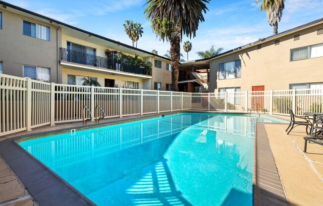 Sparkling pool Los Angeles apartment