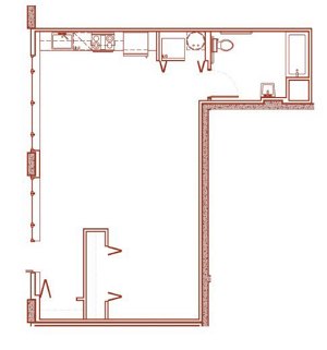 Studio, 1 bath, 788 sqft, $2,387