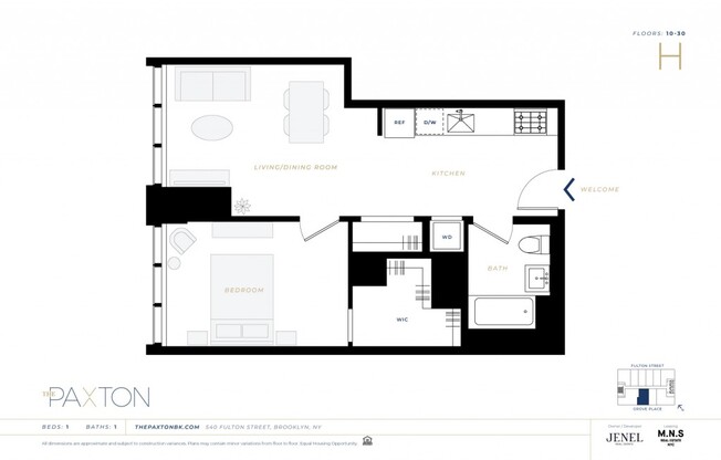 Studio, 1 bath, $2,646, Unit 20E