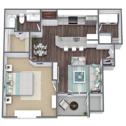 1 bed, 1 bath, 714 sqft, $1,350
