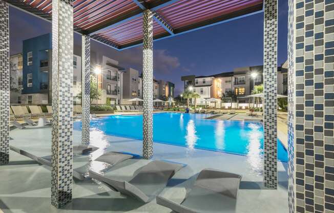 Poolside Lounge Area at Windsor Republic Place, 5708 W Parmer Lane, Texas