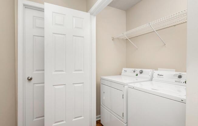 Full-size in-unit washer and dryer at Westmont Commons apartments for rent in Asheville, NC