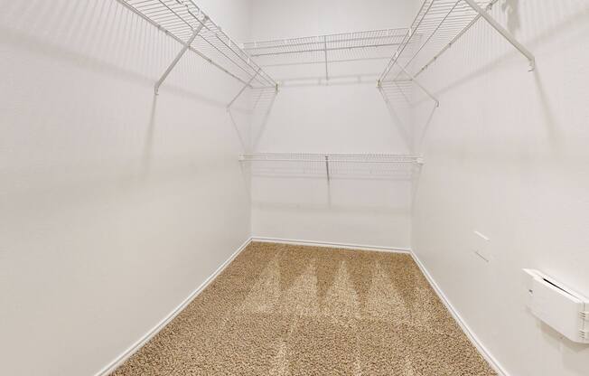 Closet at The Canyons Apartments, Fort Worth, Texas
