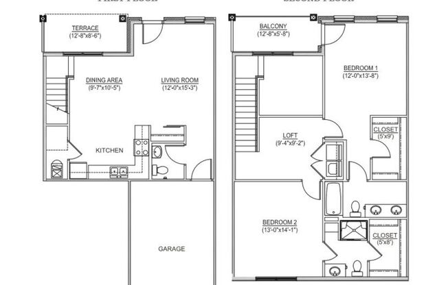 2 beds, 2.5 baths, 1,394 sqft, $2,619