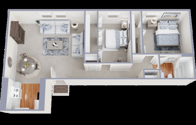 2 beds, 1 bath, 755 sqft, $1,735