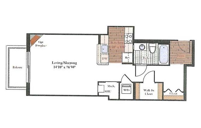 Studio, 1 bath, $1,775