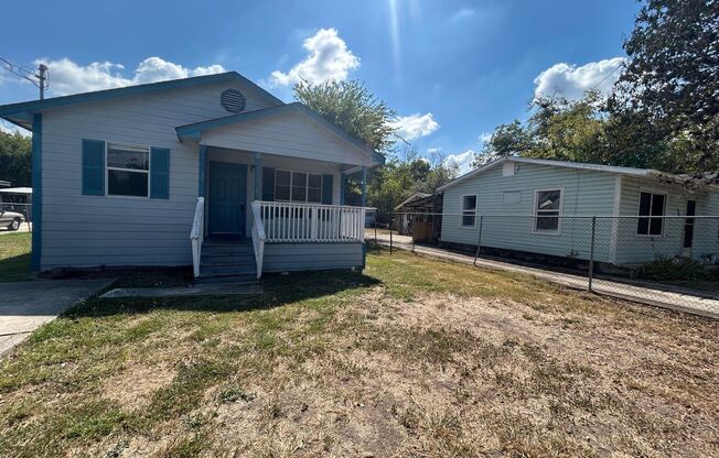 Covered Front Porch  / Fridge Included  / LARGE Fenced in Back Yard  / NBISD