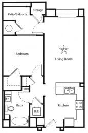 1 bed, 1 bath, 692 sqft, $2,115