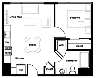 1 bed, 1 bath, 777 sqft, $2,664