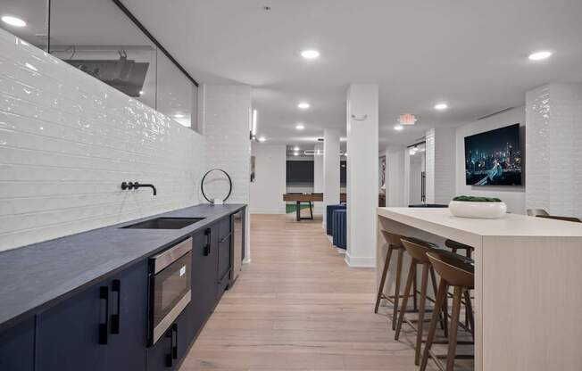 Game room seating with sink