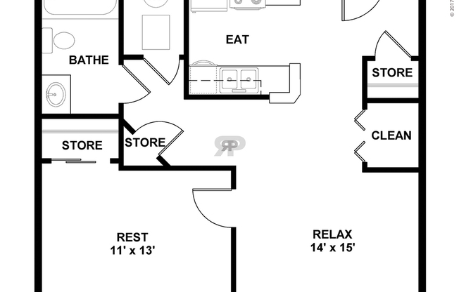 1 bed, 1 bath, 752 sqft, $1,213