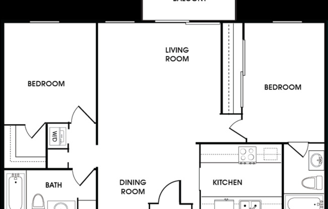 2 beds, 2 baths, 885 sqft, $2,340, Unit Unit 319