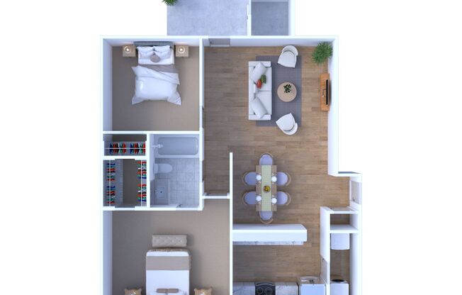 2 beds, 1 bath, 840 sqft, $1,995