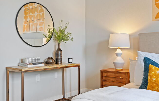 Bedroom with Wood Style Flooring