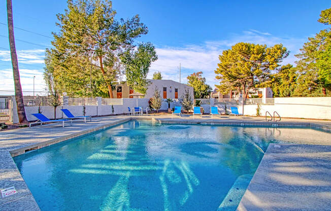 our apartments showcase an unique swimming pool