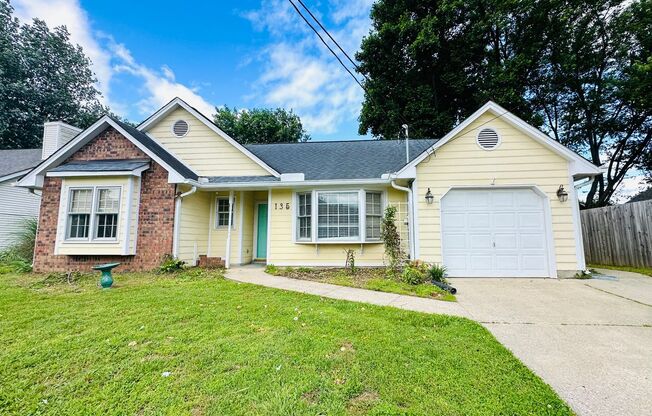 NEW STAINLESS APPLIANCES COMING!!  Renovated 3 Bedroom 2 Bath in Hendersonville!  Pets allowed!