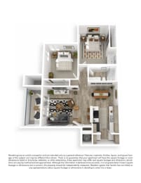 2 beds, 1.5 baths, 856 sqft, $1,472