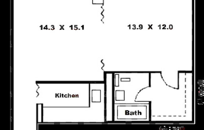 1 bed, 1 bath, 580 sqft, $1,500, Unit 2201