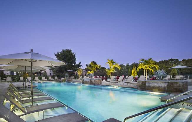 Swimming Pool With Relaxing Sundecks at Blue Bell Villas, Pennsylvania