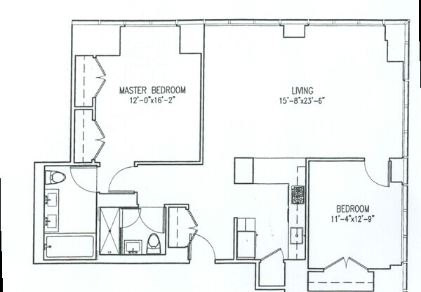 2 beds, 2 baths, 1,207 sqft, $9,500, Unit 58D