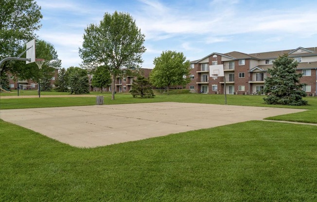 Basketball court at Northridge Heights Apartments in north Lincoln