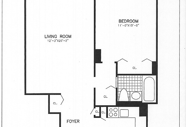 1 bed, 1 bath, 634 sqft, $4,750, Unit 3B