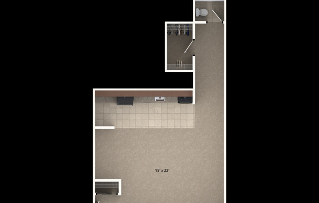 Studio, 1 bath, 368 sqft, $1,287