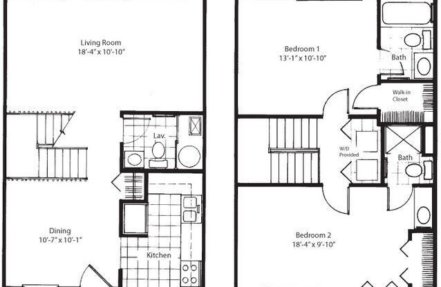 2 beds, 2.5 baths, 1,100 sqft, $2,400, Unit 136